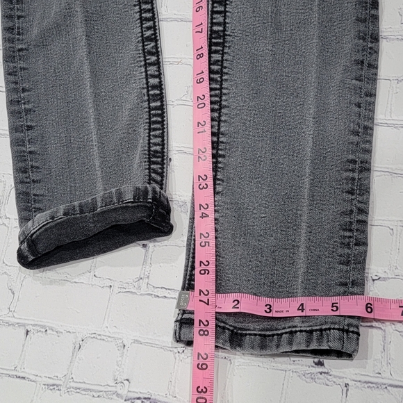 Miss Me Mid Rise Skinny Stretchy Gray Black Jeans 30 - Picture 15 of 15